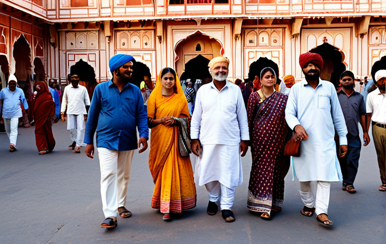 역사적 도보 루트 트레킹을 위한 전문 용어 정리 - Rajasthan Heritage Walk**

"A group of fully clothed travelers, appropriate attire, walking through ...