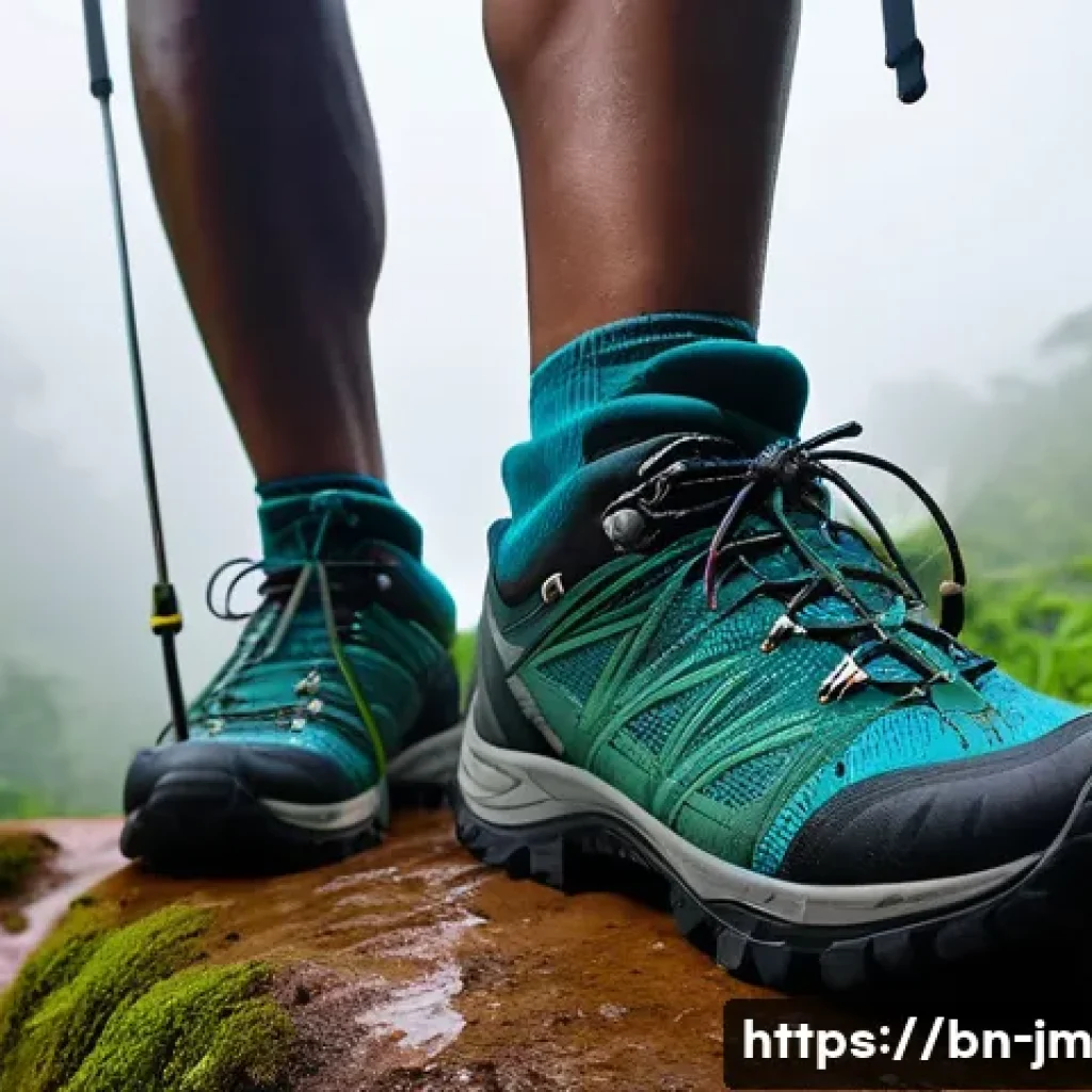 역사적 도보 루트 트레킹을 위한 건강 관리 - A detailed scene of a Bengali trekker preparing for a historic trail walk, wearing high-quality wate...